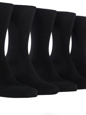 Farrah Gentle Grip Socks cotton blend Mens size 6 to 11 colour charcoal 5 pairs