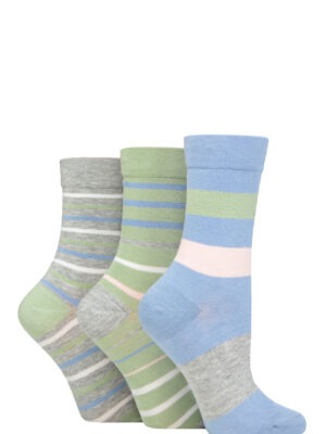 Gentle Natural Bamboo Socks 3 pairs sage size 4 to 8 Sage colour