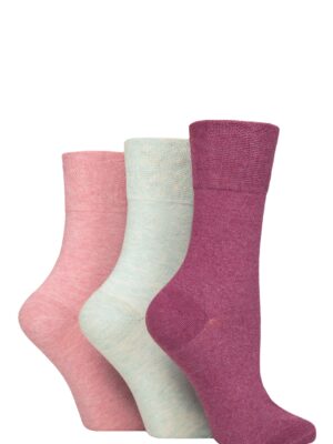 Iomi Gentle Grip Diabetic Sherbert pink mint raspberry Gentle Grip Diabetic Sock Ladies size 4 to 8 colour Pink Mint Raspberry
