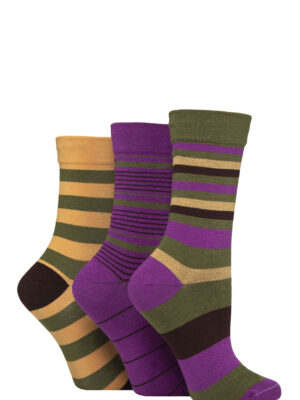 Gentle Natural Bamboo Socks, ladies size 4 to 8 Wild Terrain 3 pack